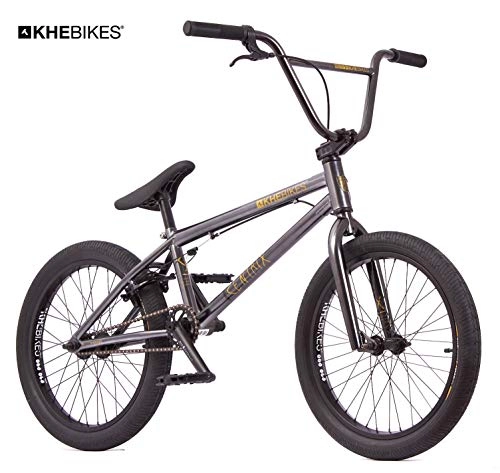 BMX : KHE Centrix Affix - Bicicleta BMX de 20 Pulgadas (Rotor de 360, Solo 10, 5 kg) Negro-Gris Antracita