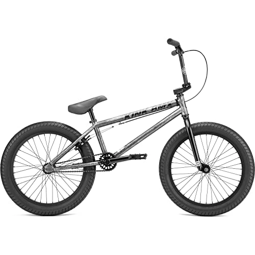 BMX : Kink 2022 Curb Bicicleta Completa 20 Pulgadas Matt Plata Cepillada 20TT