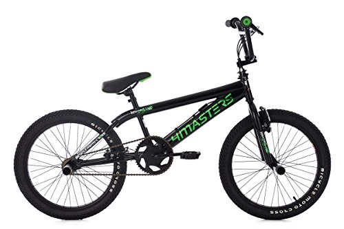 BMX : KS Cycling BMX Freestyle 4Masters Bicicleta, Color Negro-Verde, tamao 20