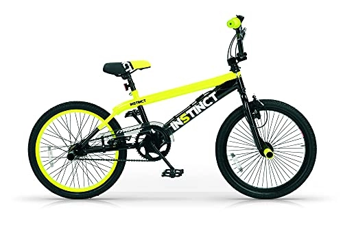 BMX : MBM BMX Istinct, Bicicleta de Freestyle Unisex Niños, Amarillo A29, 20