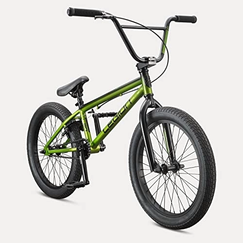 BMX : Mongoose Legion L20 Freestyle - Línea de bicicleta BMX para principiantes a avanzados, marco de acero, ruedas de 20 pulgadas, color verde