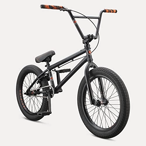 BMX : Mongoose Legion L500 Freestyle - Línea de bicicleta BMX para principiantes a avanzados, marco de acero, ruedas de 20 pulgadas, color negro