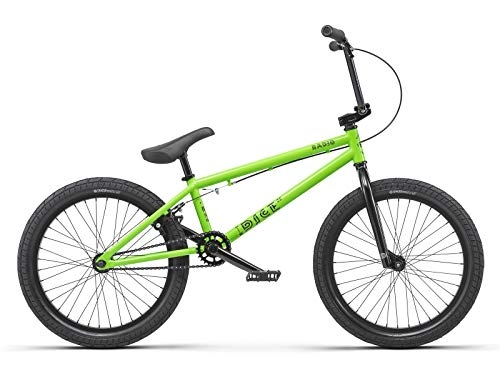 BMX : Radio Dice 2019 Bicicleta BMX Completa de 20 Pulgadas, Tubo Superior Verde neón