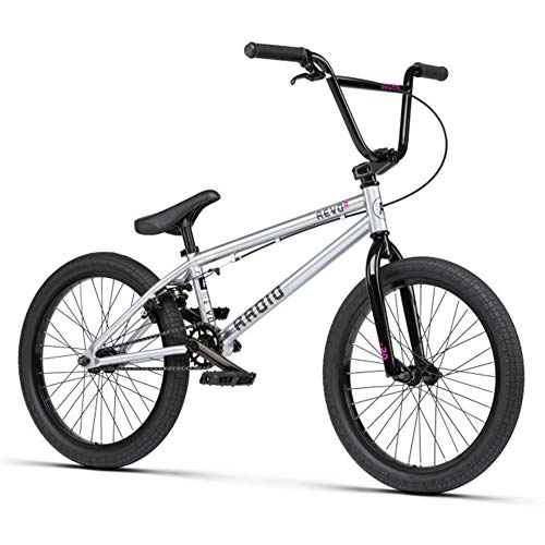BMX : Radio Revo Pro - Bicicleta BMX de 20 pulgadas (50 cm), color plateado
