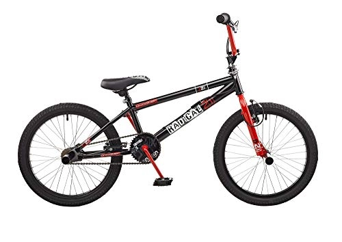 BMX : Rooster Gallo Radical 20 Bicicleta BMX Negro / Rojo (con protección de radios Ruedas