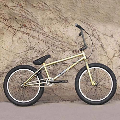 BMX : S20-inch BMX Bike Freestyle para Principiantes hasta Avanzados, Marco De Acero De Cromo Molibdeno 4130, Engranaje BMX 25x9T, Manillar De 8.75 Pulgadas Y Cojín De Una Pieza