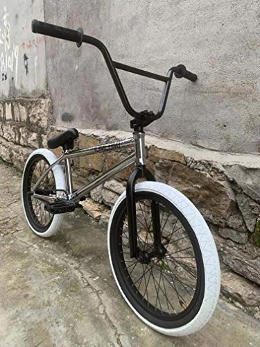 BMX : SWORDlimit Bicicleta BMX Freestyle de 20 Pulgadas, Cuadro de Acero Hi-Ten, transmisin de una Velocidad, Pedales de Nylon, neumticos de 20"x 2.3" montados en Llantas Dobles, Revestimiento de Espejo