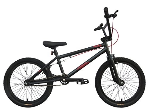 BMX : Tiger UCX4 Freestyle Bicicleta BMX 25 / 9 engranaje rueda de 20 pulgadas, color gris y rojo