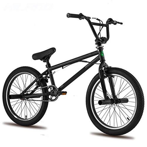 BMX : Zhangxiaowei 20 Pulgadas de Acero del Estilo Libre de la Bicicleta de Ancho Dual Adultos de los niños Varones y niñas en Bicicleta de la Bici, Negro