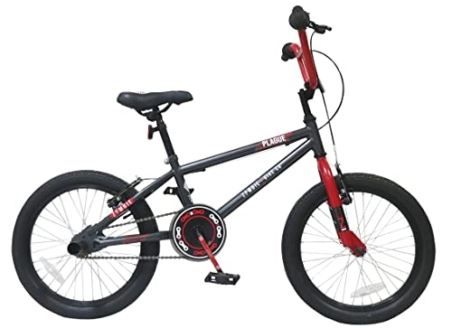 BMX : Zombie Bicicleta BMX de Rueda de 18 Pulgadas Plague, Juventud Unisex, Rojo / Negro, 18inch Wheel and 12inch Frame
