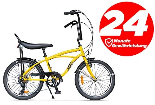 Crucero : Ape Rider Urbano City Bike para Adulto - 7 Velocidad Cruiser - Altura Recomendada 140-170 cm (amarillio)