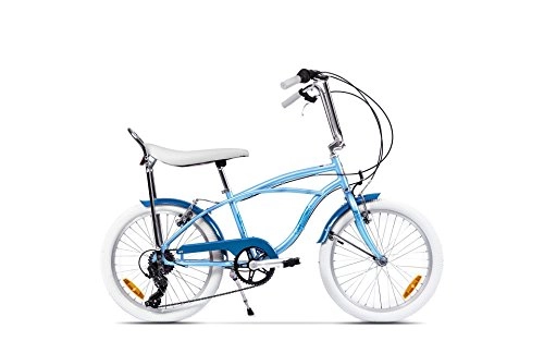 Crucero : Ape Rider Urbano City Bike para Adulto - 7 Velocidad Cruiser - Altura Recomendada 140-170 cm (azul)