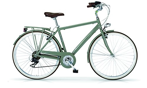 Crucero : Bicicleta MBM Boulevard 2016 para hombres, cuadro de aluminio, 28", 6 velocidades (Military Green, 50)