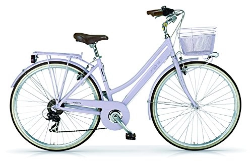 Crucero : Bicicleta MBM Boulevard 2016 para mujeres, cuadro de aluminio, 28", 18 velocidades, talla 46 (Light Lavender)