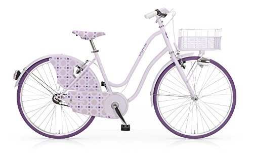 Crucero : Bicicleta mujeres Old Style MBM Mima marco de acero con la cesta en el mismo color (Matt Lavander)