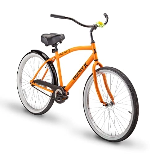 Crucero : Hurley Bikes Malibu Cruiser Bicicleta de una sola velocidad, naranja, mediana / 17 para 5'4"-6'0