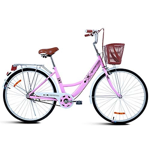 Crucero : LIXIGB Bicicleta, 26", Bicicleta Confort, Bicicleta para Mujer, Bicicleta, Rosado, 24inch