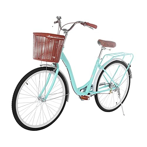 Crucero : QILIYING Cruiser Bike Bicicleta plegable de 26 pulgadas, bicicleta clásica ultraligera portátil, mini bicicleta de montaña de aleación de aluminio (color: azul)