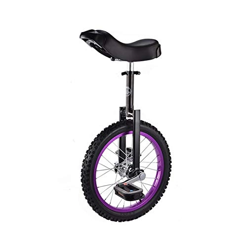 Monociclo : 16"Pulgada Resistente a Prueba de Uni-Ciclo Uni-Ciclo para Adultos, al Aire Libre una Rueda Bicicleta para Adolescentes niña niño Jinete, Regalo, púrpura
