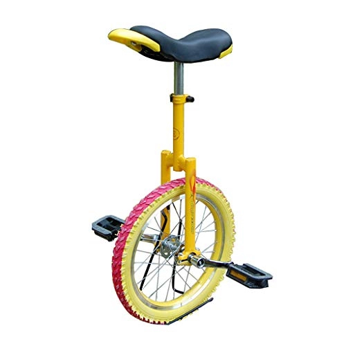 Monociclo : 18"Wheel Trainer Monociclo 2.125" Ejercicio De Ciclismo De Equilibrio De Neumticos De Butilo Antideslizante, Amarillo
