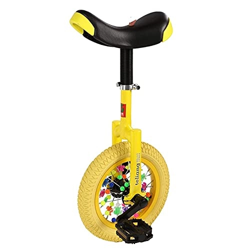 Monociclo : aedouqhr Monociclo pequeño para niños Principiantes, Monociclo de 12"para niños de 5 años / niños / niños / niñas, Amarillo, cumpleaños (tamaño: Rueda de 12 Pulgadas)