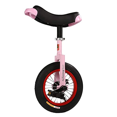 Monociclo : aedouqhr Rueda Rosa para niños de 12 Pulgadas con llanta de aleación, Bicicleta de Ejercicio de autoequilibrio para niñas pequeñas, Bicicleta para niños (tamaño: 12"; neumático de 2, 125")