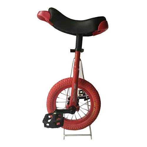 Monociclo : AHAI YU 12"Unicycle para Principiantes pequeños para niños de 5 años / niños más pequeños / niña / su Hija, Bicicleta de una Rueda al Aire Libre para Divertidos Racing de Grupo, Rosa / Rojo (Color : B)
