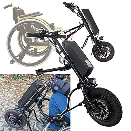 Monociclo : Attacco per sedia a rotelle elettrica portatile e confortevole, sedia a rotelle da 20 km / h - Testa di trasmissione elettrica, Kit di conversione per sedia a rotelle da 12 pollici, autonomia di CRO