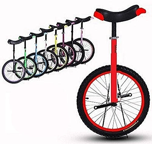 Monociclo : Bicicleta Monociclo Monociclo, 16 18 20 24 Pulgadas Altura Ajustable Equilibrio Ciclismo Ejercicio Entrenador Uso para niños Adultos Ejercicio Diversión Bicicleta Ciclo Fitness (Color : Red, Size :
