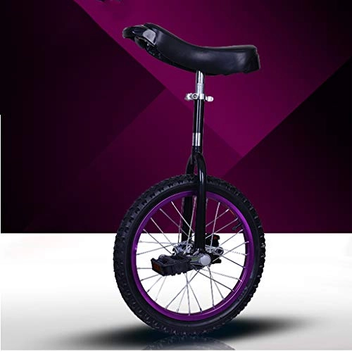 Monociclo : BOT Monociclo, 16" 18" 20" Bici del Cabrito / de Adulto Instructor Monociclo acrobático Equilibrio, Monociclo Vespa autobalanceo, Unicycles for Adultos Principiantes (Color : Purple, Size : 18in)