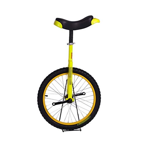 Monociclo : Dbtxwd Monociclo de Marco de Rueda de Bicicleta con Asiento de sillín de liberación cómoda y neumático Antideslizante Bicicleta de Ciclismo de 14"a 24", Amarillo, 16 Inch