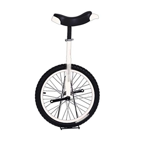 Monociclo : Dbtxwd Monociclo de Marco de Rueda de Bicicleta con Asiento de sillín de liberación cómoda y neumático Antideslizante Bicicleta de Ciclismo de 14"a 24", Blanco, 24 Inch