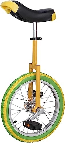 Monociclo : ErModa Monociclos con Ruedas for niños y niñas, Bicicletas, Bicicletas Divertidas for Deportes equilibrados, Fitness, Asientos Ajustables (Color : Giallo, Size : 16)