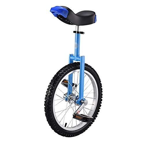 Monociclo : GAOYUY Monociclo, 18 / 20 Pulgadas Monociclo De Rueda Uso del Ciclo De Equilibrio For Niños Principiantes Ejercicio For Adultos Diversión Bicicleta Ciclismo Fitness (Color : Blue, Size : 18 Inches)