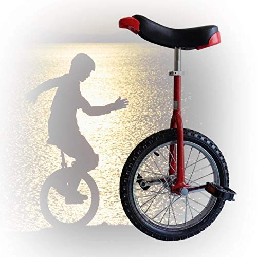 Monociclo : GAOYUY Monociclo De 16 / 18 / 20 / 24 Pulgadas, Asiento Extendido Ajustable Monociclo Freestyle For Niños Principiantes Y Adultos Deportes De Ciclismo Al Aire Libre (Color : Red, Size : 18 Inch)