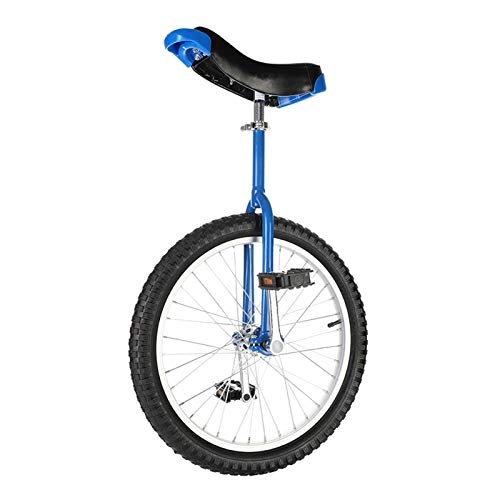 Monociclo : GAOYUY Monociclo, Portante 120kg Monociclo con Ruote Da 16" / 18" / 20" per Esercizi Di Ciclismo In Equilibrio Come Regali per Bambini (Color : Blue, Size : 20 Inches)