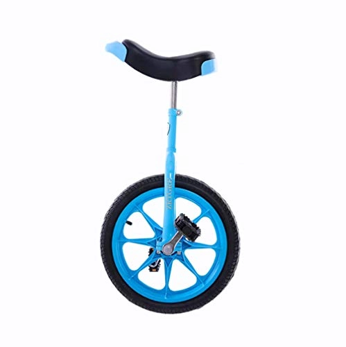 Monociclo : GASLIKE Monociclo de Rueda de 16 Pulgadas para niños, Horquilla de Acero de Alta Resistencia / Rueda Engrosada ABS / Asiento Ajustable, Azul, 16inch
