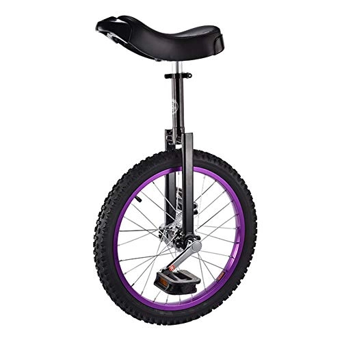 Monociclo : GFYWZ Bicicleta De Monociclo De Rueda De 16 / 18 Pulgadas para Bicicleta De Acrobacia Antideslizante para Niños Y Adultos Bicicleta De Pedal De Acero De Alta Resistencia, Negro, 16 Inch