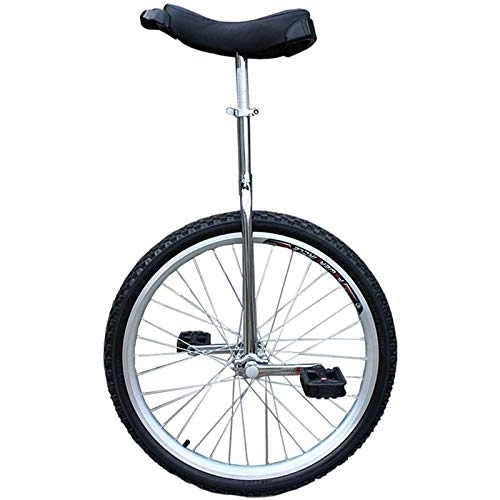 Monociclo : HWF Monociclo 20" Horquilla Cromada Monociclo para Adultos / Niños Grandes, Monociclo Una Rueda Bicicleta, Mejor Regalo de Cumpleaños (Color : Silver, Size : 20 Inch)