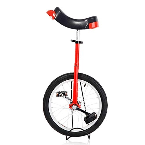 Monociclo : HWLL Monociclo Monociclo Freestyle Rueda de 18 Pulgadas, para Niños Adultos Monociclos, Entrenador de Ruedas con Soporte para Monociclos, Deportes Al Aire Libre (Color : Red)