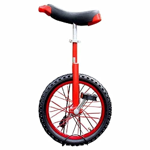Monociclo : HXFENA Monociclo Ajustable, Kids Adultos Acrobacia Profesional Rueda Entrenador Equilibrio Ciclismo Ejercicio Monorrueda Pedales sillín de Contorno Ergonómico / 18 Inches / Red
