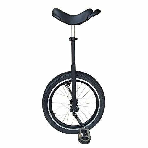 Monociclo : HXFENA Monociclo, Ejercicio de Ciclismo de Equilibrio de NeumáTicos de Montaña Antideslizante Ajustable en Altura, con Soporte, para Principiantes Kids / 20 Inches / Black