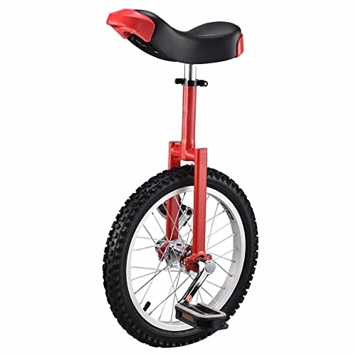 Monociclo : HXFENA Monociclo, Equilibrio Ciclismo Ejercicio Scooter Competitivo Fitness Acrobacias Bicicleta de una Sola Rueda Adecuado para Kids Principiantes Adolescentes / 16 Inches / Red