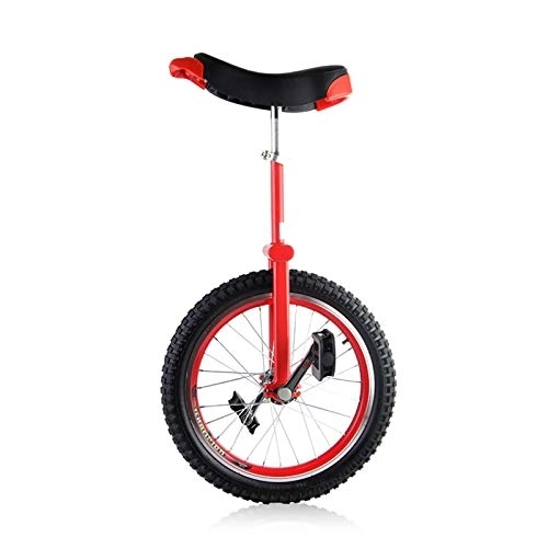 Monociclo : JLXJ Monociclos Rueda De 16 / 18 / 20 / 24 Pulgadas Monociclo Rojo para Niños / Adultos Niñas, Tarea Pesada Marco de Acero y Llanta de Aleación, para Deportes Al Aire Libre Ejercicio De Equilibrio