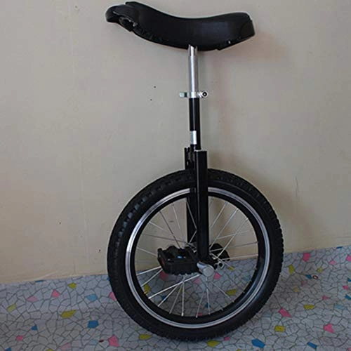 Monociclo : JUIANG 18 Pulgadas con Asiento Regulable en Altura Monociclo, Fuerte y Duradero Monociclo Entrenador, Liberación rápida Ajustable Bicicleta, para Uso de niños de 1.4 a 1.6 Metros 18 Inch Black