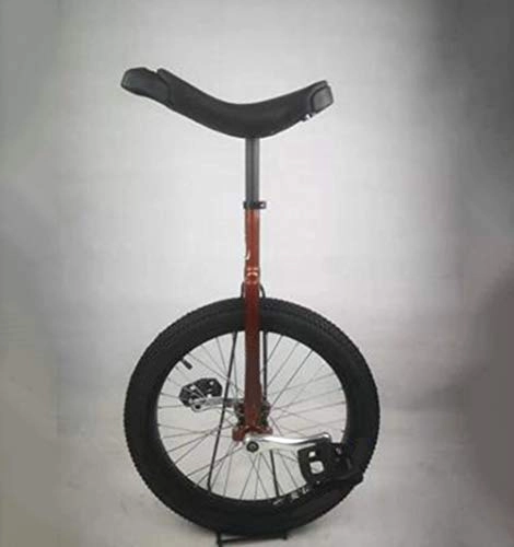 Monociclo : JUIANG Tubo de Asiento y manivela de aleación de Aluminio Monociclo Entrenador - Estructura de Acero Resistente - con Pedales de Nailon Antideslizantes Ajustable Bicicleta - para Principiantes Brown