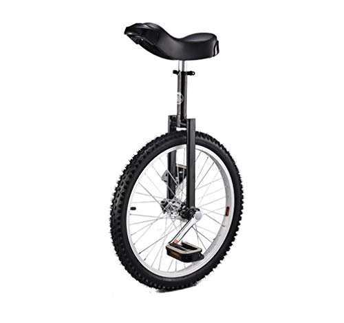 Monociclo : LHY RIDING Monociclos 18 Pulgadas Monociclo Bicicleta Solo Rueda niño Adulto Monociclo Equilibrio competitivo Coche Peso 100 kg Seat Ajustable, Black, 18inch
