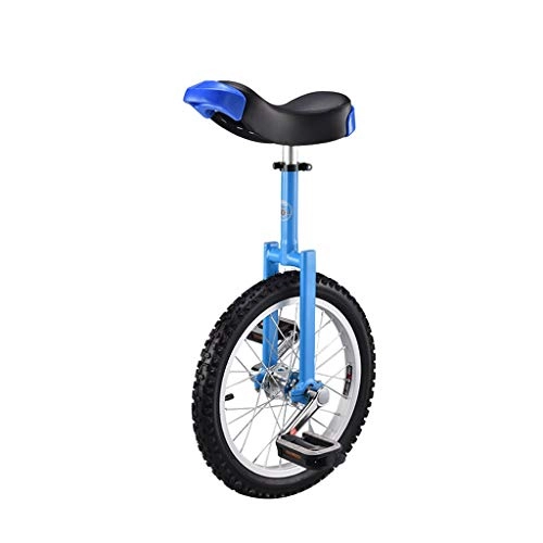 Monociclo : Monociclo, 16 / 18 / 20 / 24 pulgadas de la rueda monociclo antideslizante acrobacia de bicicletas, ciclo al aire libre Deportes de fitness bicicleta de pedales, confortable silla de montar monociclo, Azul