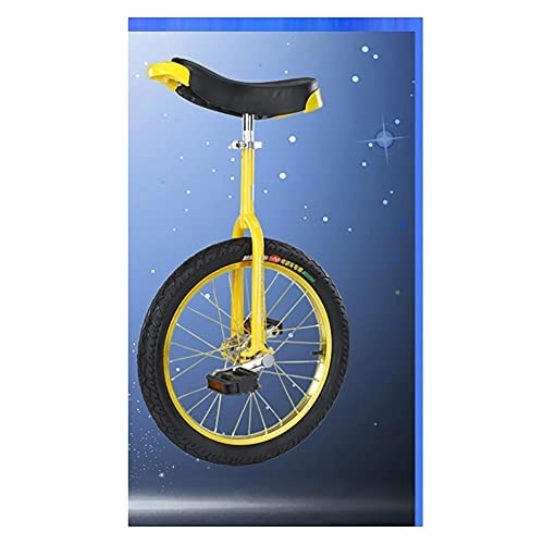 Monociclo : Monociclo Bicicleta Monociclo Rueda de Bloqueo de aleación de Aluminio Monociclo con Tubo de sillín moleteado Antideslizante Equilibrio Ciclismo (24 Pulgadas Amarillo)