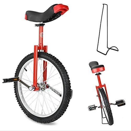 Monociclo : Monociclo de Rueda Antideslizante de 16 / 18 / 20 Pulgadas, Bicicletas de Ciclismo de Equilibrio Ciclismo Deportes al Aire Libre Ejercicio físico, para Adultos niños, Rojo (Size : 18inch Wheel)